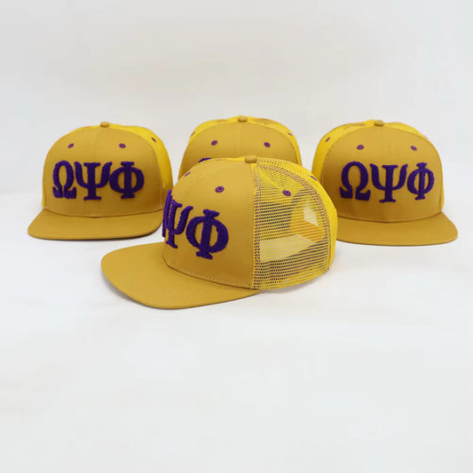 Omega Psi Phi Netback Trucker(All Gold)