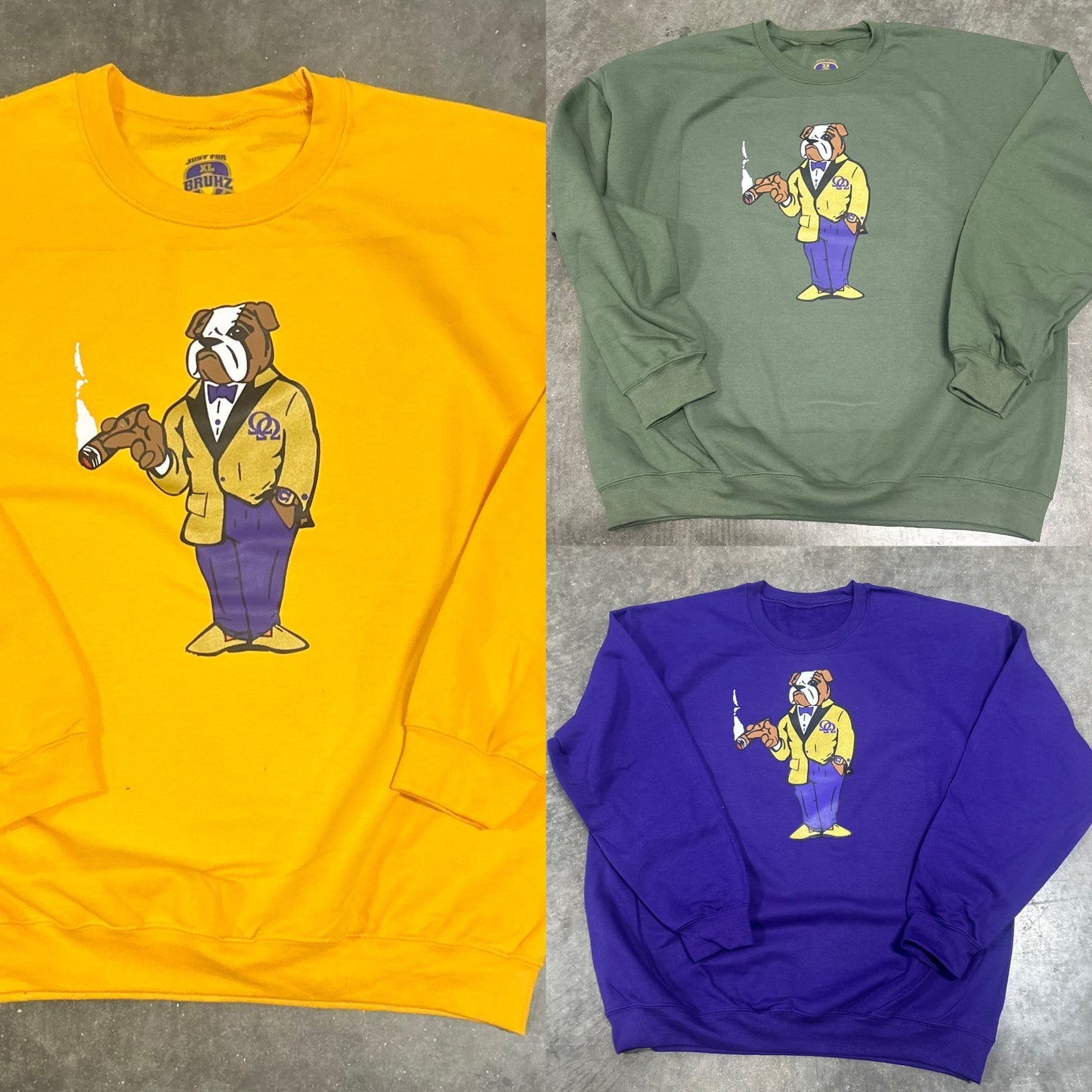 Screen printed logo Spote Coat Bruh Crewneck Sweatshirt