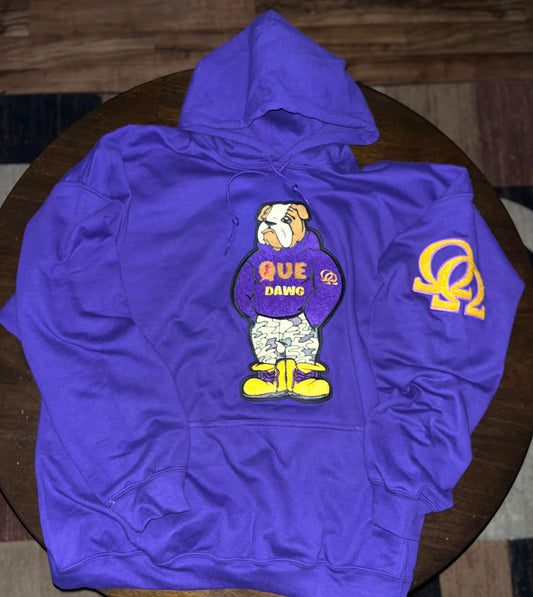 Chenille Logo Que Dawg Hoodie