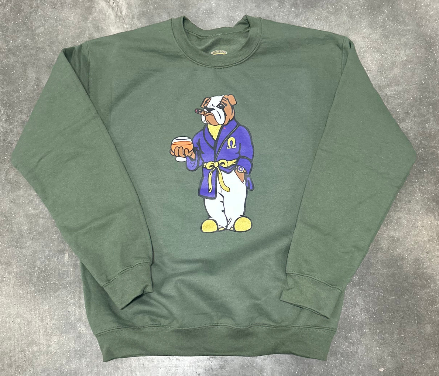 Screen printed logo Lounge Robe Bruh Crewneck Sweatshirt
