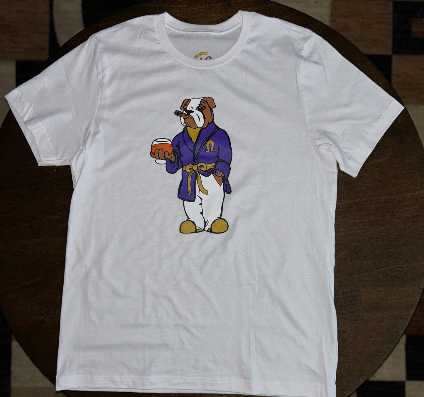Screen printed Lounge Robe Bruh tee