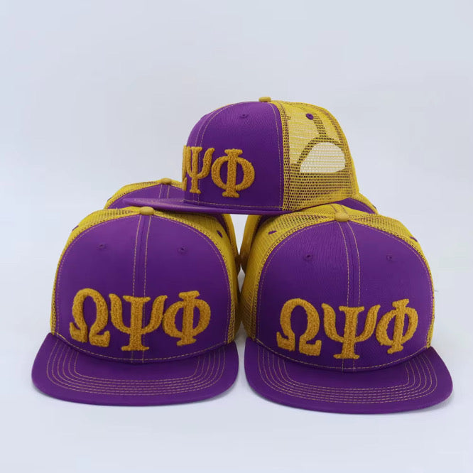 Omega Psi Phi Netback Trucker(Gold Back)