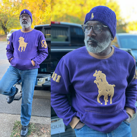 Omega Psi Phi Multi-color Sweatshirt (BGCY)