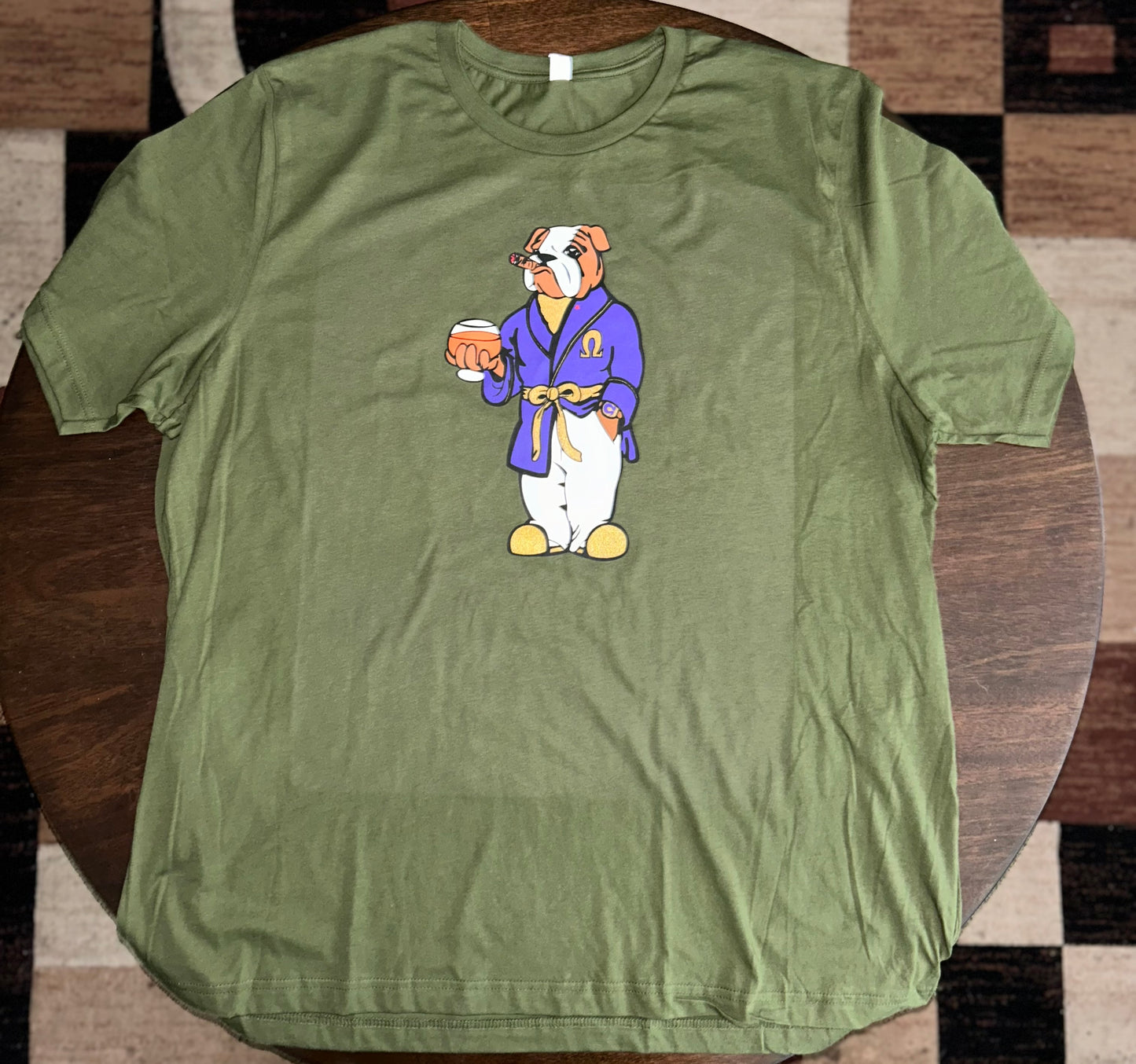 Screen printed Lounge Robe Bruh tee