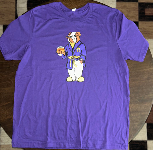 Screen printed Lounge Robe Bruh tee