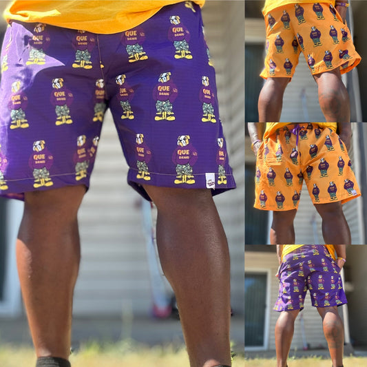 The Que Dawg All over print multi-use shorts