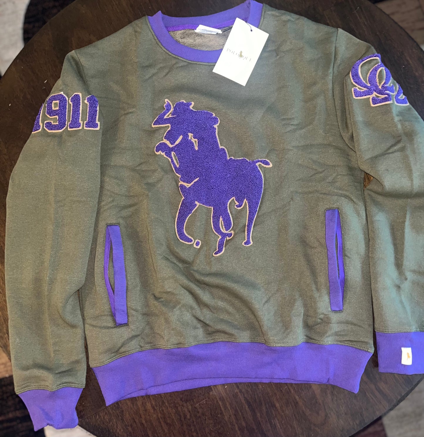 Omega Psi Phi Multi-color Sweatshirt (BGCY)