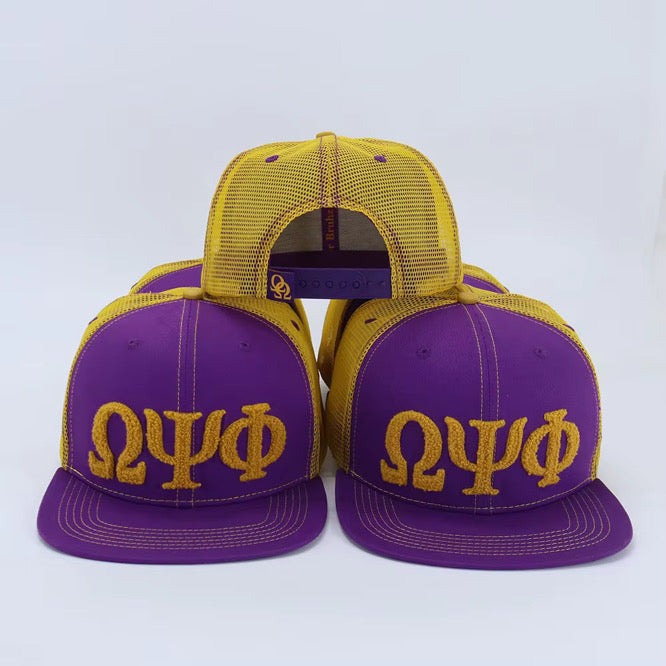 Omega Psi Phi Netback Trucker(Gold Back)