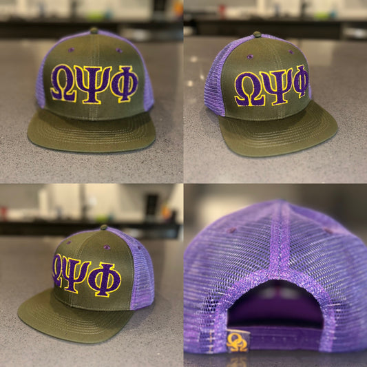 Omega Psi Phi Netback Trucker(Green)