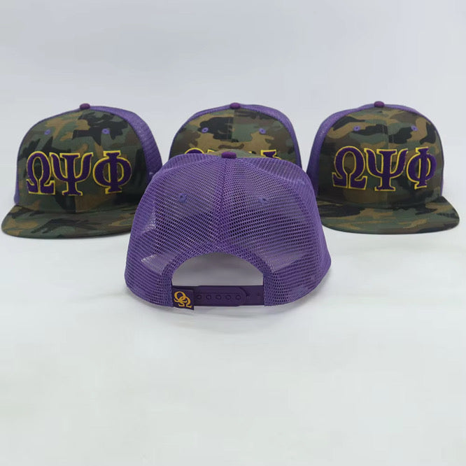 Omega Psi Phi Netback Trucker(Camo Front)