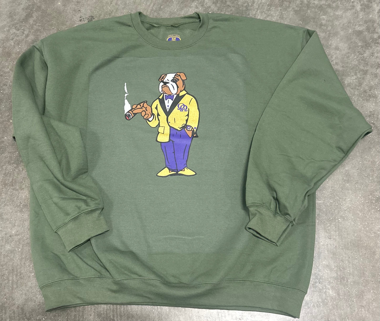 Screen printed logo Spote Coat  Bruh Crewneck Sweatshirt