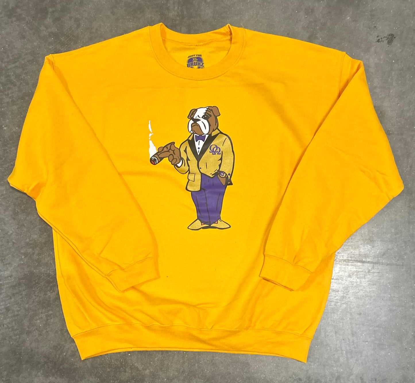 Screen printed logo Spote Coat  Bruh Crewneck Sweatshirt