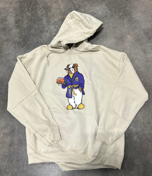 Screen printed Lounge Robe Bruh Hoodie
