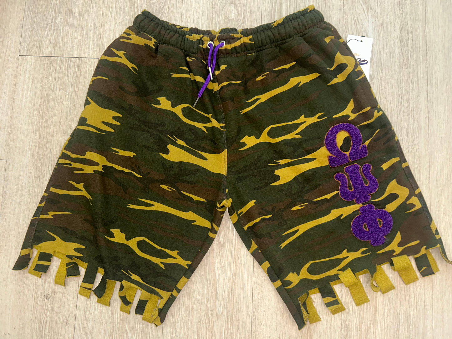 Big Bruhz Chenille logo greek letter shorts