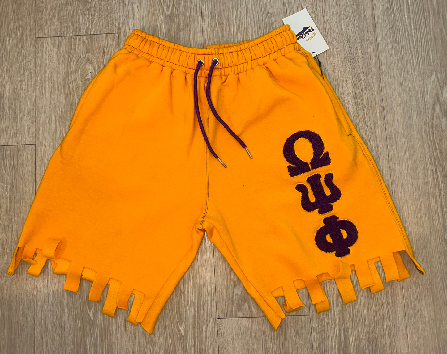 Big Bruhz Chenille logo greek letter shorts