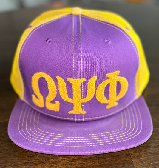 Omega Psi Phi Netback Trucker(Gold Back)