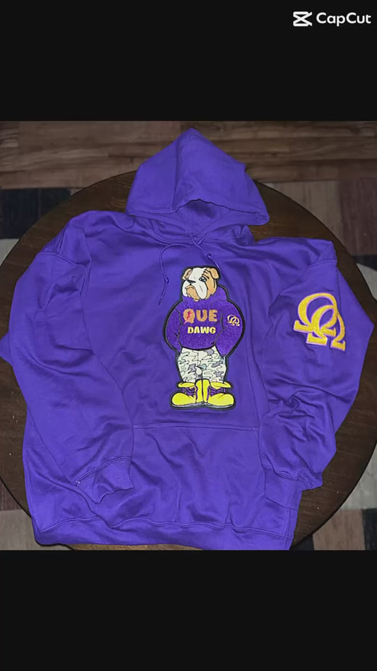 Chenille Logo Que Dawg Hoodie